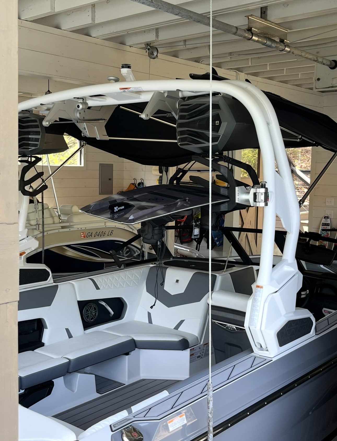 Detailed boat - rear interior